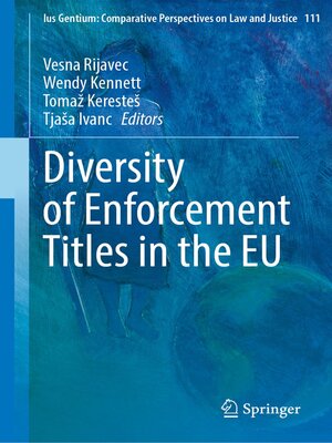 cover image of Diversity of Enforcement Titles in the EU
